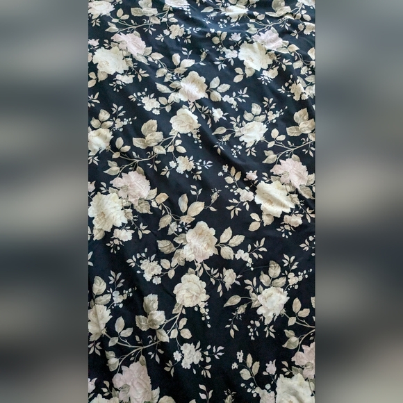 Ralph Lauren Winter Rose Floral Comforter Black Cotton With One Pillowcase KING - Picture 6 of 14